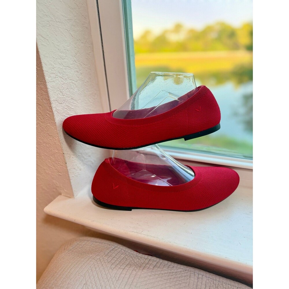 VIVAIA Round-Toe Flats (Claire) in Ruby Red Women’s Size 41.5 (US 11) - Picture 10 of 11